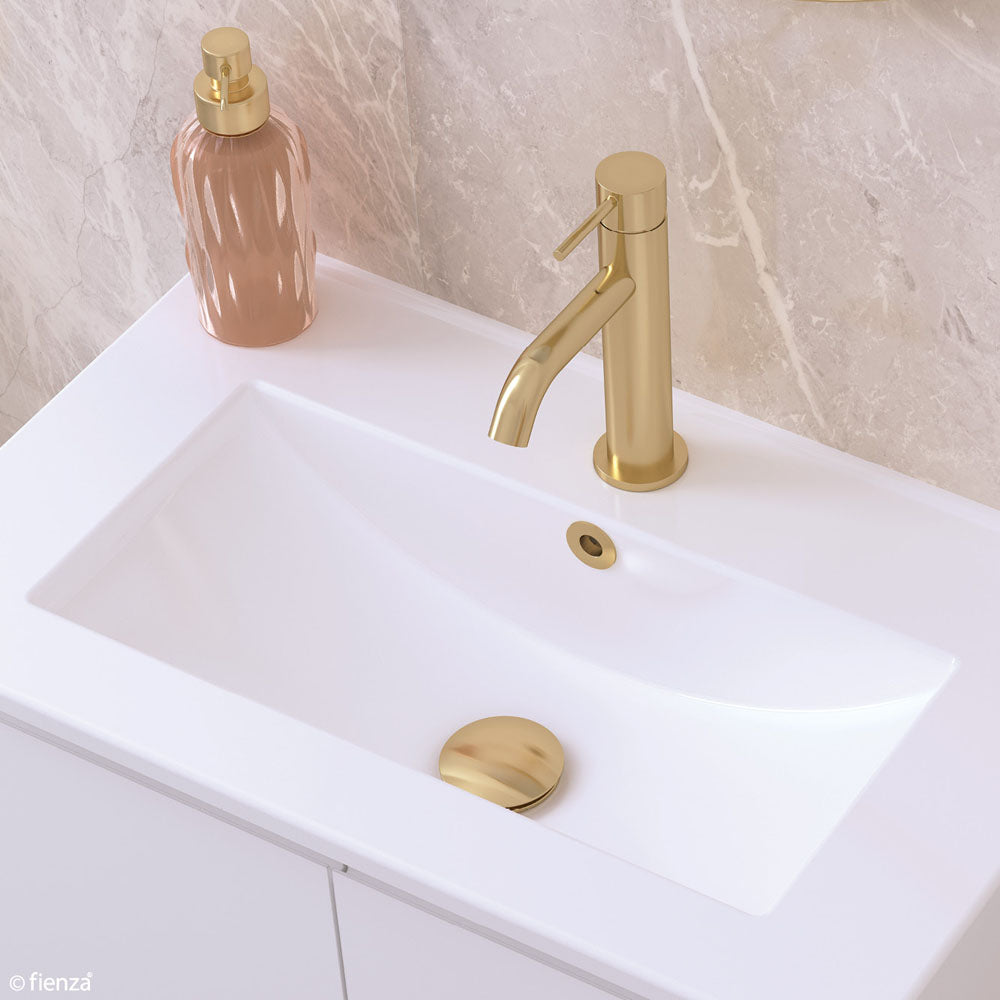 Fienza Universal Pop Up/Pull Out Basin Waste, Gold ,