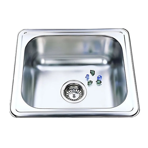 Stainless Steel Sink Single Bowl 490 X 440 X 180mm