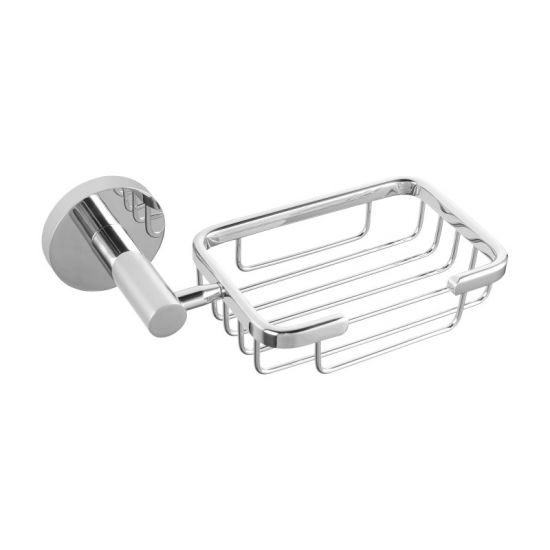 Louis Lever Round Soap Dish Holder Chrome ,