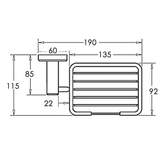 Louis Lever Round Soap Dish Holder Chrome ,