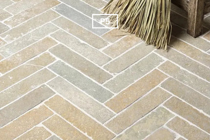 Cobblestone Sicily Beige Limestone 100X100X20 ∣ 100X100X30 mm