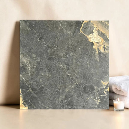Marble Look Morris Black Matte ,