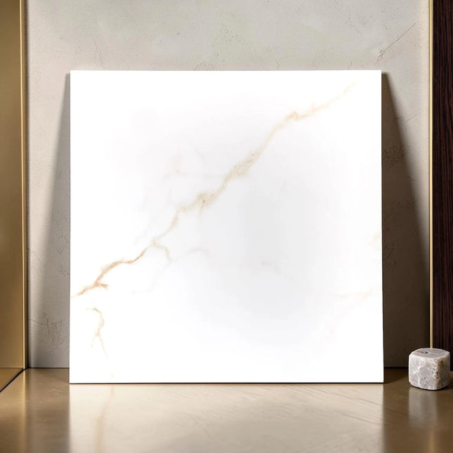 Marble Look Statuario Gold 600X600 Soft Matte / Polished