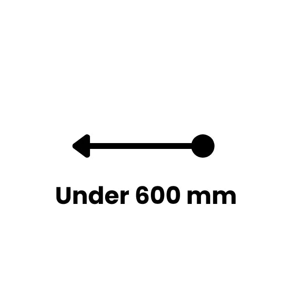 <p>Under 600mm</p>