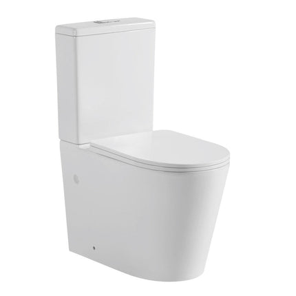 Alice Rimless Back to Wall Toilet Suite Ceramic White 655X380X870 ,