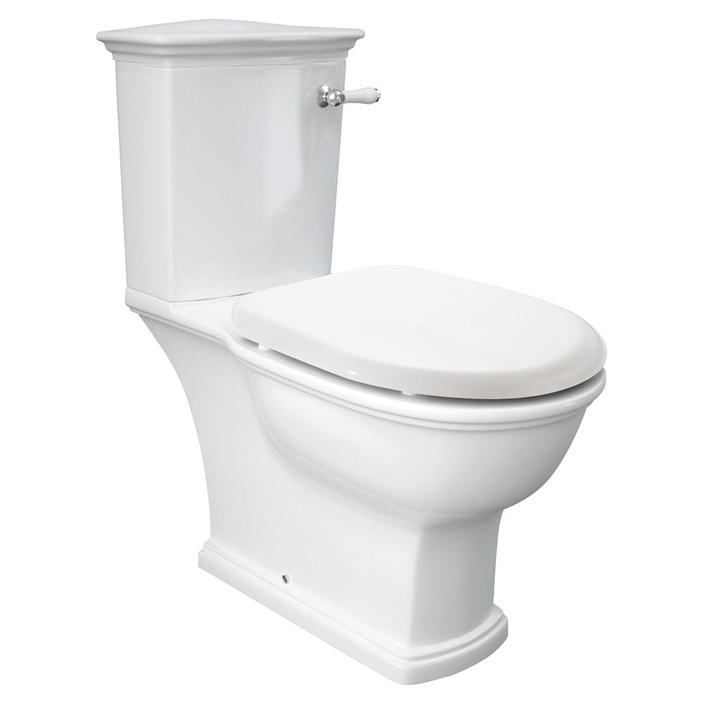 Fienza Rak Washington Front Lever Close Coupled Toilet Suite, Alpine White, S-Trap ,