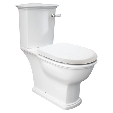 Fienza Rak Washington Front Lever Close Coupled Toilet Suite, Alpine White, P-Trap ,