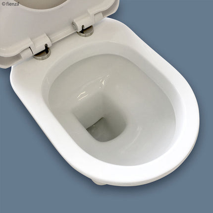Fienza Rak Washington Close Coupled Toilet Suite, Gloss White, P-Trap ,