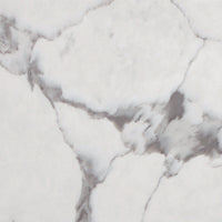 Fienza Sarah Calacatta Marble Semi Inset Basin Top, 900mm, No Tap Hole ,