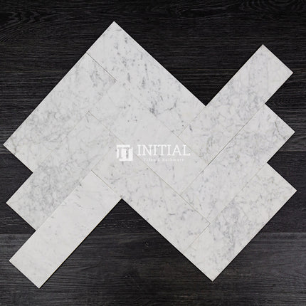 Carrara White Honed Marble 100X300mm ,
