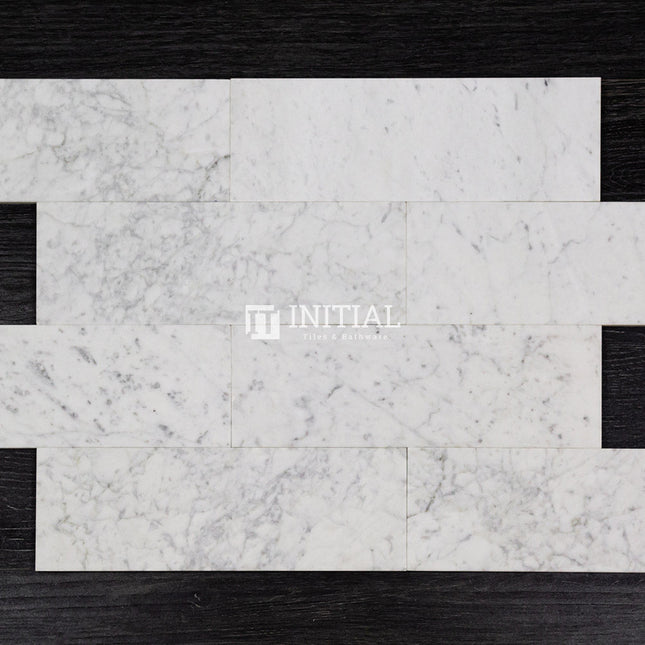 Carrara White Honed Marble 100X300mm ,