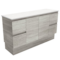 Fienza Edge Industrial 1500 Cabinet on Kickboard, Solid Doors, Bevelled Edge , Cabinet Only Cabinet Only