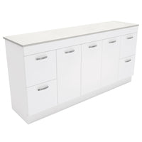 Fienza UniCab Gloss White 1800 Cabinet on Kickboard, Solid Doors , Cabinet Only Cabinet Only
