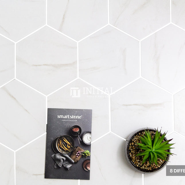 Modern look Tile Freestyle Hexagon Carrara White Matt 200X230 ,