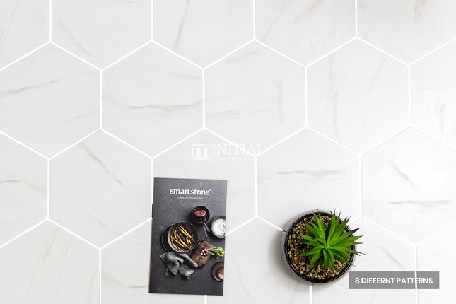 Modern look Tile Freestyle Hexagon Carrara White Matt 200X230 ,
