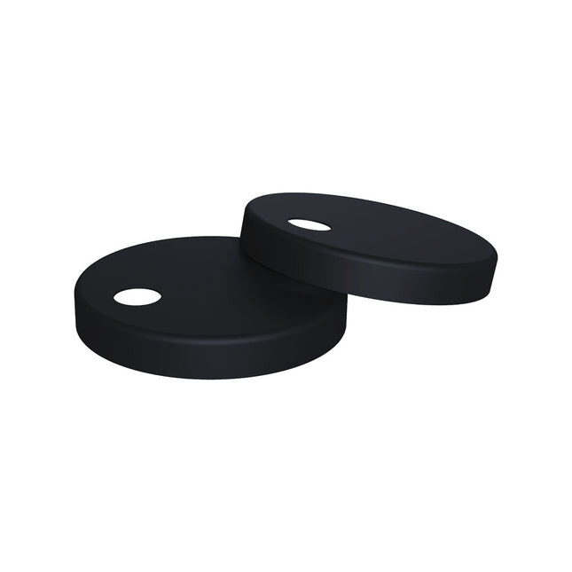 Fienza Seat Hinge Covers for Slim Seats, Matte Black ,