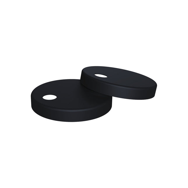Fienza Seat Hinge Covers for Standard Seats, Matte Black ,