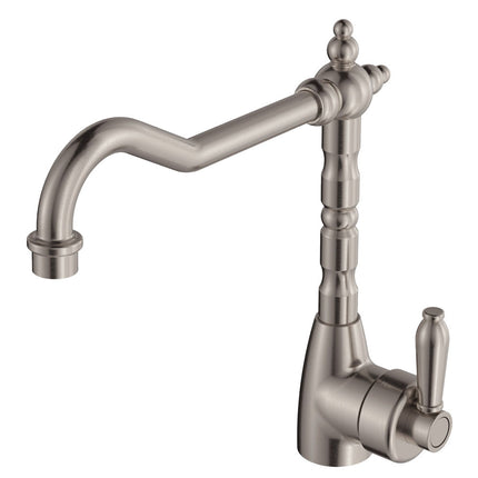 Eleanor Shepherds Crook Kitchen Sink Mixer Brushed Nickel ,
