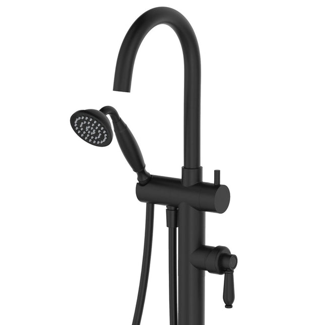 Eleanor Floor Mixer and Shower Matte Black ,