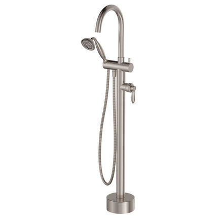 Eleanor Floor Mixer and Shower Brushed Nickel Handle ,