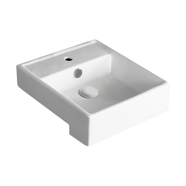 Fienza Helen Junior Gloss White Semi Recessed Basin ,