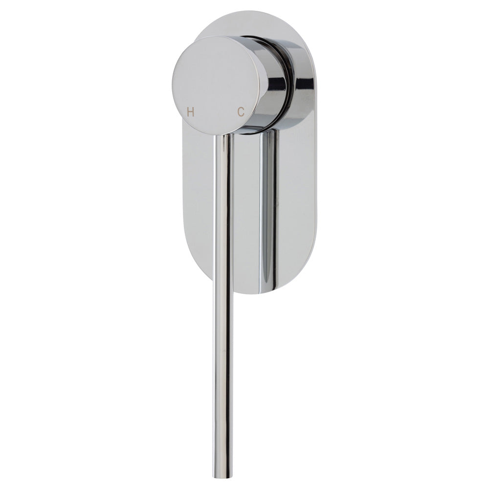 Fienza Isabella Care Chrome Wall Basin Mixer With Oval Plate ,