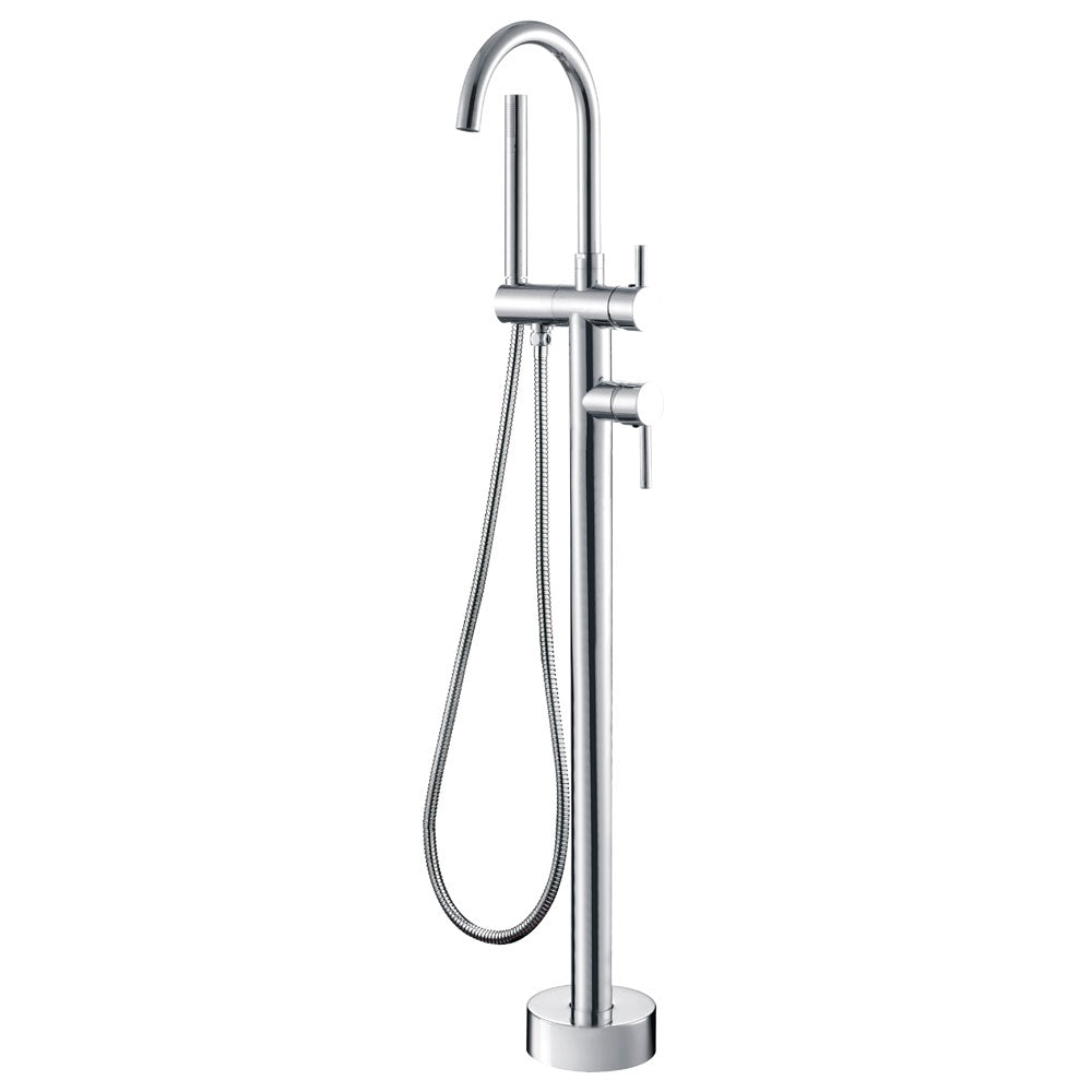 Isabella Floor Mounted Bath Mixer with Hand Shower ,