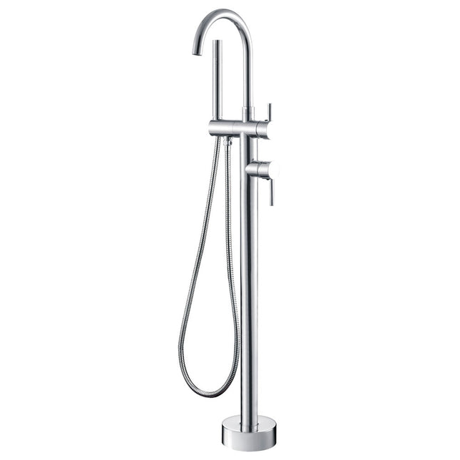 Isabella Floor Mounted Bath Mixer with Hand Shower ,