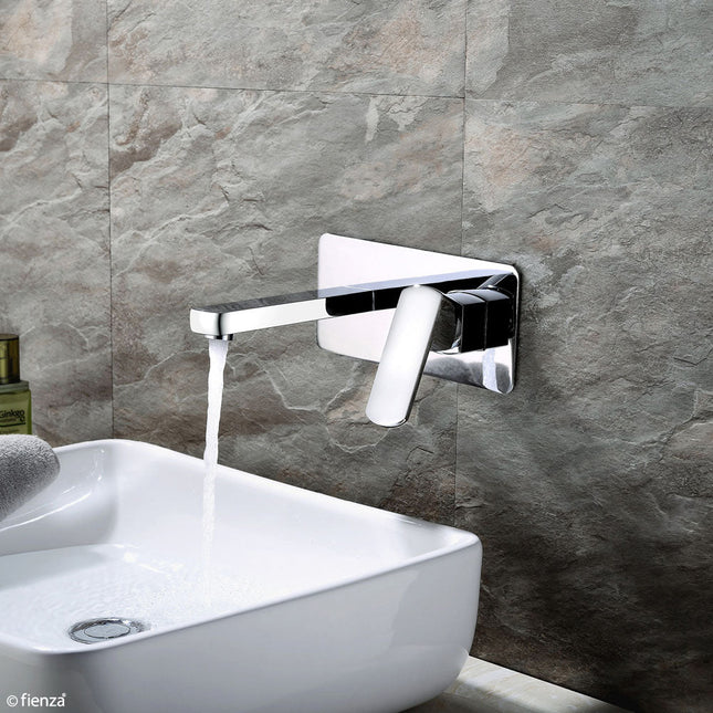 Fienza Koko Chrome Wall Basin Mixer With Spout ,