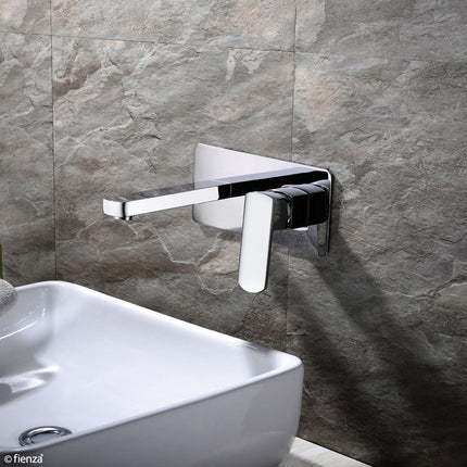 Fienza Koko Chrome Wall Basin Mixer With Spout ,