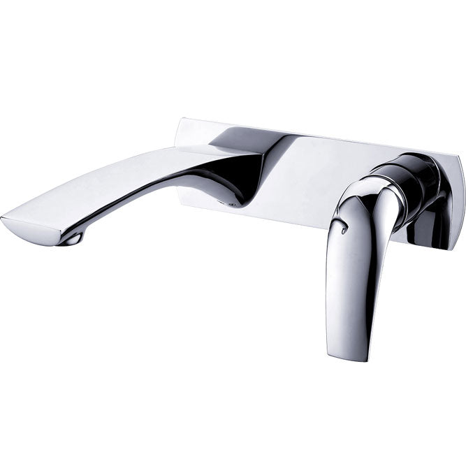Fienza Keeto Chrome Wall Basin Mixer Tap With Spout ,