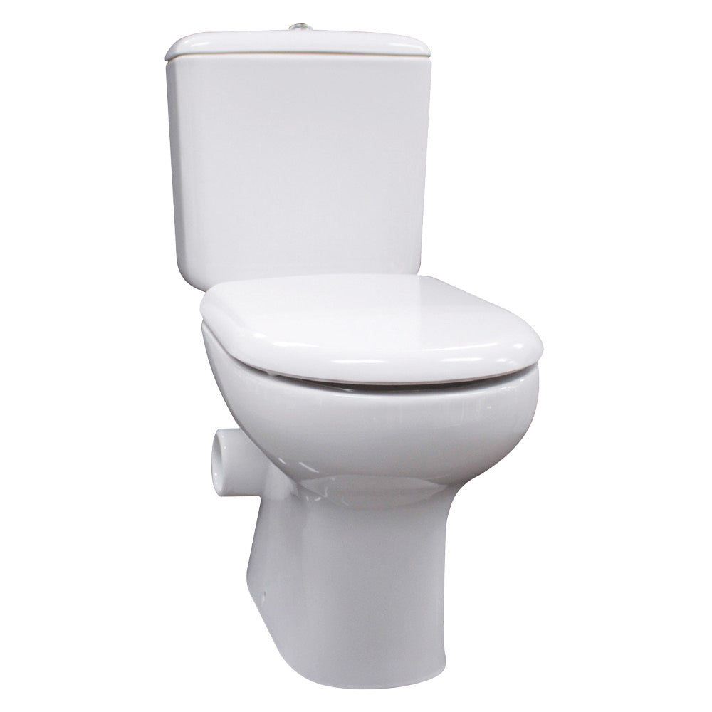Fienza Rak Liwa Close Coupled Toilet Suite, Gloss White, Left Skew Trap ,