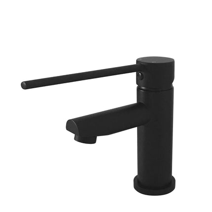 Fienza Hustle Care Short Matte Black Basin Mixer Tap ,