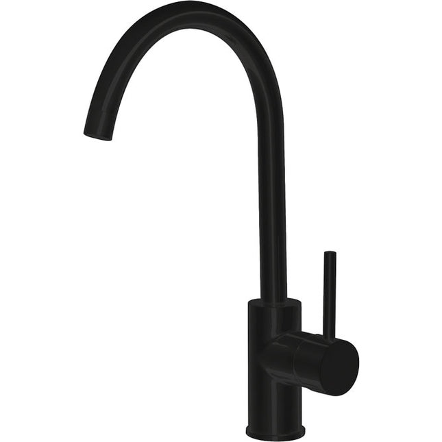 Hustle Gooseneck Sink Mixer Matte Black 35mm ,