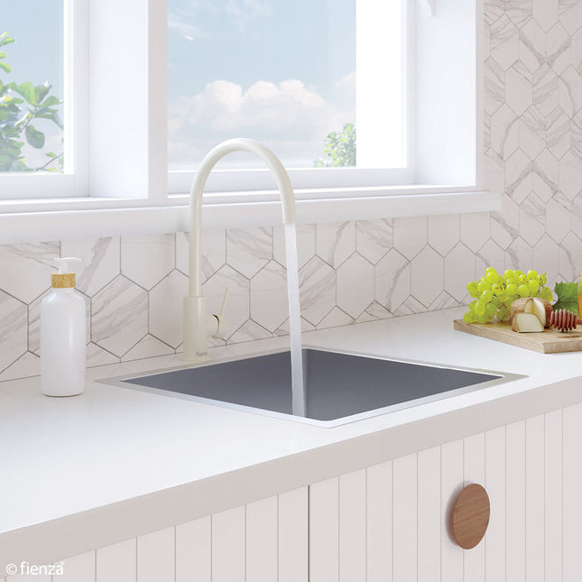 Kaya Sink Mixer Warm White Gloss ,