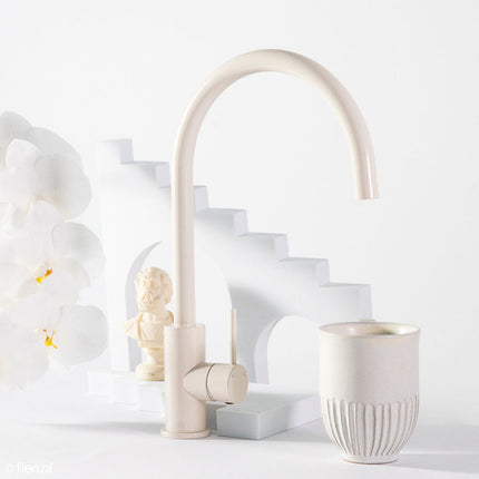 Kaya Sink Mixer Warm White Gloss ,