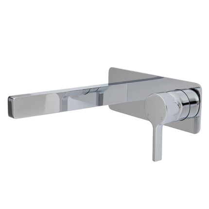 Fienza Sansa Wall Basin Mixer Set Chrome with Square Plate , Default Title
