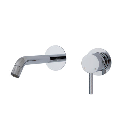 Fienza Axle Bath/Wall Basin Mixer Chrome, Round Plates , 160mm