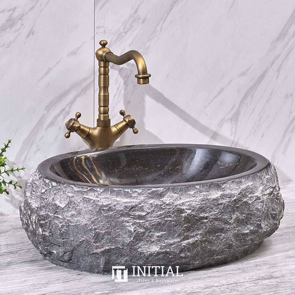 Above Counter Stone Basin Round Marble Surface Basin 430x430x140 ,