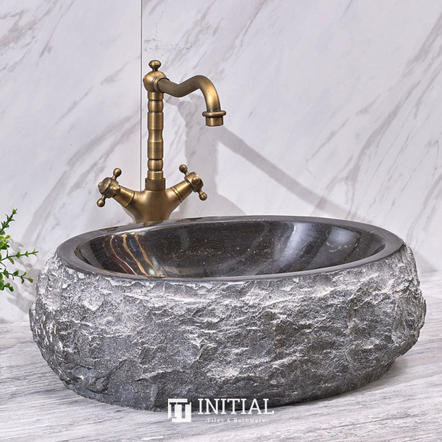 Above Counter Stone Basin Round Marble Surface Basin 430x430x140 ,