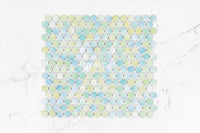Feature Mosaic Venice 19mm Penny Round Mosaic Gloss Aquamarine 315X294 ,