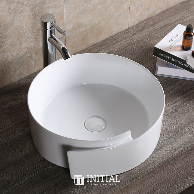 Gloss White Above Counter Basin Spiral Shape , 440 X 460 X 150 mm