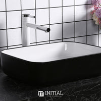 Gloss Black and White Above Counter Basin 500x400x135 ,