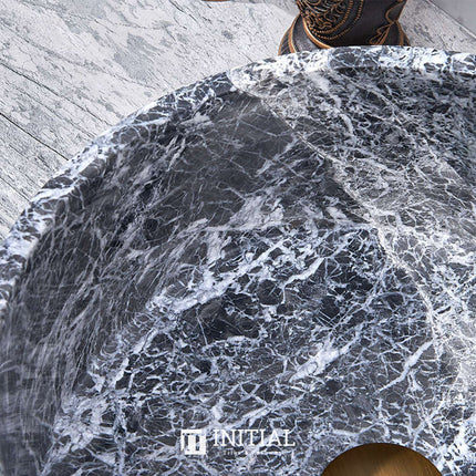 Above Counter Basin Marble Surface Vintage Round Stone Basin 370x370x150 ,