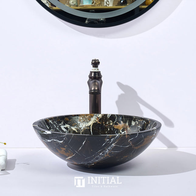 Onyx Black Marble Stone Basin 420x420x140 ,