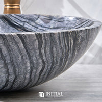 Above Counter Marble Finish Round Stone Basin 420x420x140 ,