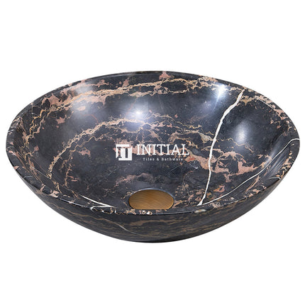Above Counter Basin Antique Marble Surface Round Stone Basin 420x420x140 ,