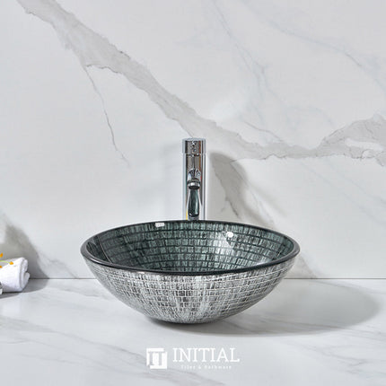 Above Counter Tempered Glass Round Vintage Basin 420x420x145 ,