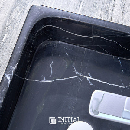 Above Counter Stone Basin Rectangle Marble Surface Basin with Tap Hole 500x380x150 ,