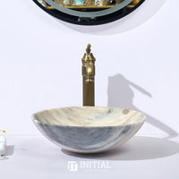 Round Nature Stone Basin Top Mounted 420x420x140 ,